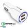 Cargador de coche Maclean. Qualcomm Quick Charge. QC 3.0 5V/3A. 9V/1.8A. 12V/1.6A. Toma 5V/3.1A. Blanco. MCE478 W fotografía 6