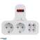 Maclean quadruple socket with switch and stabilizing foot type schuko 2x2.5A 2x16A MCE224G image 2