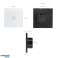 Touch Light Switch Maclean Single Stair Cross Glass White with Round Backlit Button 86x86mm MCE710W image 6