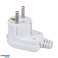 Angled plug 230V with Maclean earthing. UNISCHUKO. 16A. 250V. white. universal plug. MCE330 image 1