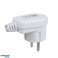 Angled plug 230V with Maclean earthing. UNISCHUKO. 16A. 250V. white. universal plug. MCE330 image 4