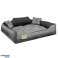 Microfiber Hondenbed 40x30 / 55x45 cm grijs-zwart foto 1
