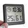 Termometer/hygrometer med klokke funksjon. GreenBlue. svart.GB384B bilde 6