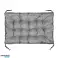 Coussin de jardin pour palettes avec côté haut et garnitures, gris 120x80cm photo 1