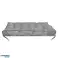 Coussin de jardin pour palettes avec côté haut et garnitures, gris 120x80cm photo 2