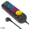 Maclean stekkerdoos. verlengkabel 4 stopcontacten 2xUSB. met schakelaars. 250VAC/10A. 2.1A 5V. 1,5 m. wit. MCE229B USB M-kabel foto 1