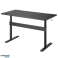 Bureautafel met blad 140x68cm Ergo Office gasveer hoogteverstelling voor staand en zittend werk max hoogte 115cm ER foto 2