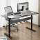Bureautafel met blad 140x68cm Ergo Office gasveer hoogteverstelling voor staand en zittend werk max hoogte 115cm ER foto 3