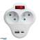Prise Maclean. Multiprise avec 2 prises et USB A/C 2.4A, type E. 2x16A. MCE336 E photo 3