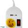 Maclean Steckdosenleiste Verlängerungskabel 4 USB A / C Steckdosen mit Schaltern 250VAC/10A 1.5m Weiß MCE508 W Bild 4