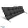 GARDEN CUSHION 120X40 CM BLACK image 1