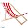 Lot de 4 chaises longues à rayures rouges assemblées woodok photo 1