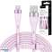 USB microUSB-kabel 1 m silikon rosa Kruger&amp;Matz Basic bild 3