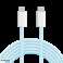 USB Type-C-kabel USB Type-C 100 W 1 5 m blå Kruger&amp;Matz Basic bilde 1