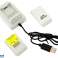 KX7B 2x battery xbox 360 usb cable white image 2