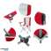KING CAMP klappbarer Campingstuhl mit Armlehnen stahl rot grau Bild 2