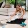 Tapis de gymnastique pour yoga pilates fitness 183x61cm, épaisseur 1cm, matériau NBR, noir, REBEL ACTIVE photo 5