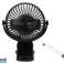44 506# Tischventilator mit Clip 10cm USB wiederaufladbar schwarz Bild 3