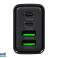 Sieninis įkroviklis USBx2   USB-C QC PD 65W nuotrauka 5