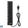86 073# mufa splitter USB.a 7xgn.a hub 06 negru fotografia 1