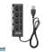 86 075# Splitter USB wt.a 4xgn.a hub 07 negru fotografia 1