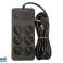 98 212# Verlängerungsschnur ps 650 6 Steckdosen 3xusb 1xusb c 5m schwarz 2x1mm Bild 1
