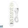 98 224# Voedings verlengkabel ps 430 4 stopcontacten 3xusb 3m wit 2x1mm foto 2