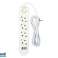 98 225# Verlängerungskabel PS 450 4 Steckdosen 3xUSB 5m weiß 2x1mm Bild 2