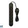 98 226# Verlängerungskabel ps 520 5 Steckdosen 3xusb 2m schwarz 2x1mm Bild 4