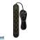 98 228# Verlängerungskabel ps 550 5 Steckdosen 3xusb 5m schwarz 3x1mm Bild 1