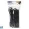 98 764# Power Strip PR 470P with 4 sockets and grounding, 3m black 3x1.5mm image 1