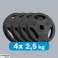 Bituminous load set 4x2.5kg. hole 31mm. plate with handles. REBEL ACTIVE image 5