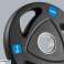 Set of 4x5kg Rubber-Coated Cast Iron Weights with Olympic Hole 51mm REBEL ACTIVE image 5
