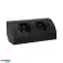 Enchufe de mueble sin interruptor. 2x2P Z. negro fotografía 2