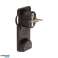Flacher Stecker. Uni Schuko mit Halter. schwarz Bild 1
