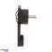 Flacher Stecker. Uni Schuko mit Halter. schwarz Bild 2