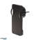 Flacher Stecker. Uni Schuko mit Halter. schwarz Bild 3