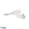 Flat plugg. Uni Schuko med holder. ikke demonterbar. kabel 1.5m. hvit bilde 2