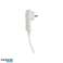 Flat plugg. Uni Schuko med holder. ikke demonterbar. kabel 1.5m. hvit bilde 5