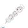 3-gang extension cable 2P Z. 5m H05VV F 3x1.0mm?. Imax=10A. white image 2