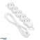 Extension Lead 5 Socket 2P Z schuko 3m H05VV F 3x1 0mm? Imax=10A white image 1