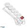 5-socket extension 2P Z schuko with switch 3m H05VV F 3x1 0mm? Imax=10A white image 1