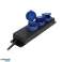 Atölye uzatma kablosu su geçirmez IP44 3 priz 2P Z schuko IP44 kauçuk kablo H05RR F 3x1 5mm uzunluk 5m fotoğraf 3