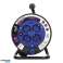 Mini Extension Reel 4 Sockets 2P Z Schuko Metal Stand Polyvinyl H05VV F 3x1mm 15m image 1