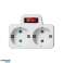 Divisor 2x2P Z Schuko con interruptor. Blanco fotografía 2