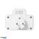 Divisor 2x2P Z Schuko con interruptor. Blanco fotografía 5