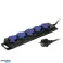Atölye uzatma kablosu suya dayanıklı IP44 5 prizi 2P Z IP44 kauçuk kablo H05RR F 3x1 5mm? uzunluk 3m fotoğraf 1