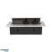Inbouw meubelstopcontact met dikke rand. 2x2P Z. 3 USB-poorten. zilver foto 2