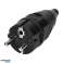 Plug de oficina 2P Z Uni Schuko, preto, 24 unid. foto 1