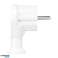 Plug angular 2P Z. Uni Schuko, branco foto 4